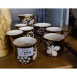 A GRAY'S POTTERY 14 PIECE COFFEE SERVICE (14)