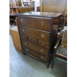 STAG MAHOGANY CHEST OF DRAWERS WITH RING HANDLES