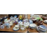 LARGE QUANTITY OF CERAMICS TO INCLUDE; POOLE POTTERY BREAKFAST PART TEA SERVICE, FOUR SADLER