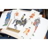 EIGHTEEN VARIOUS FACSIMILE REGIMENTAL PRINTS, two others of medieval knights and a facsimile 'Robert