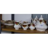 AN APPROXIMATE  36 PIECE ROYAL ALBERT 'OLD COUNTRY ROSES' TEA AND BREAKFAST SET