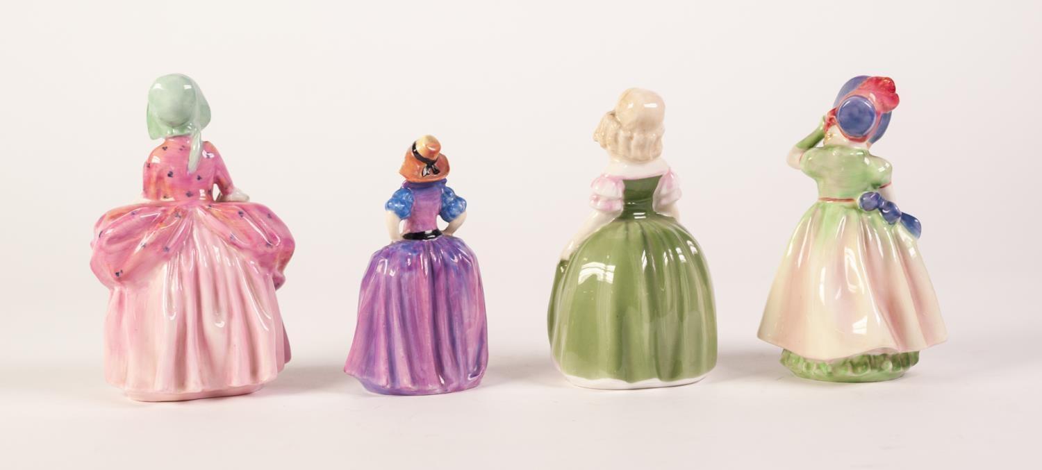 FOUR SMALL ROYAL DOULTON CHINA FIGURES, comprising: PATRICIA (M28), a/f, BO-PEEP (HN 1811), PENNY ( - Image 2 of 2