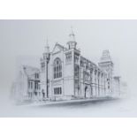 MARC GRIMSHAW Artist signed reproduction black and white prints, a number identical, Manchester,