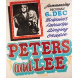 CIRCA 1960's/70's GOLDEN GARTER THEATRE - WYTHENSHAWE front of house poster PETERS AND LEE and two