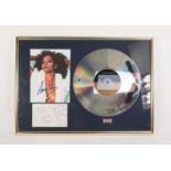 DIANA ROSS FRAMED MONTAGE OF COLOUR PHOTOS WITH FACSIMILE AUTOGRAPH. Hand written and autographed