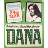CIRCA 1960's/70's GOLDEN GARTER THEATRE - WYTHENSHAWE front of house poster DANA and another SUSAN