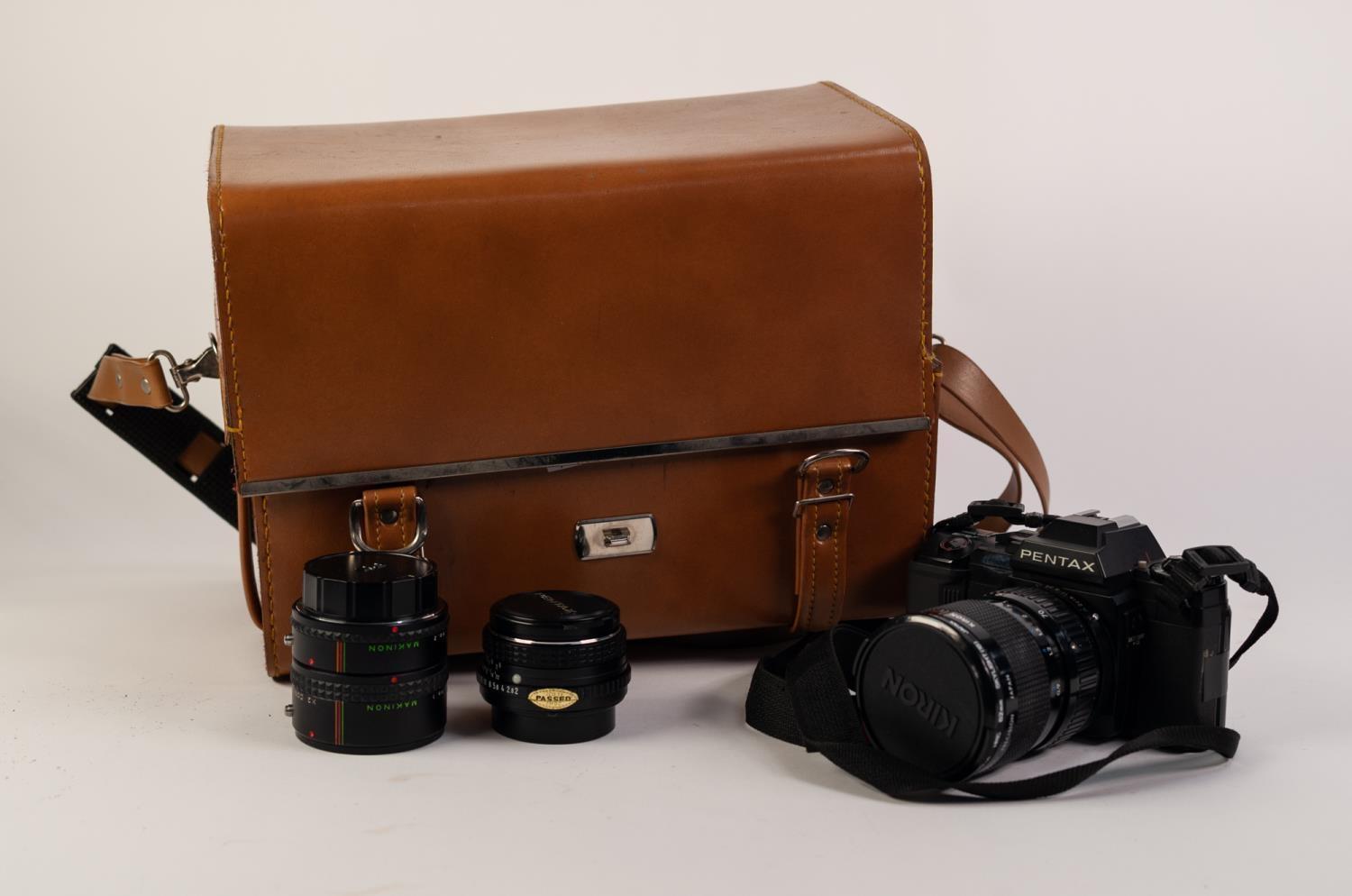 PENTAX A3 SLR ROLL FILM CAMERA, with KIRON f:3.5-4.5, 28-70mm LENS, in soft unbranded case, together