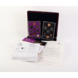 TWO LONDON MINT OFFICE QUEEN ELIZABETH II PROOF COIN SETS OF THE LAST PRE-DECIMAL COINS 1970 and the