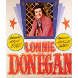 CIRCA 1960's/70's GOLDEN GARTER THEATRE - WYTHENSHAWE front of house poster LONNIE DONEGAN and