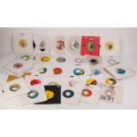 VINYL RECORDS, REGGAE SINGLES 45RPM- A diverse mixture of approximately 40 Reggae singles by various