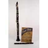 HAWKES & SON EXCELSIOR CLASS FOUR PIECE CLARINET, 25 ½? (64.7cm) together with a SIMILAR FLUTE,