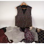 FIVE ?BEAU MONDE? GENTLEMAN?S PATTERNED WAISTCOATS, size 44, and ANOTHER, MOSS BROSS, size, XL,