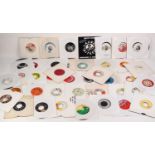 VINYL RECORDS, REGGAE SINGLES 45RPM- A diverse mixture of approximately 40 Reggae singles by various