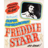 CIRCA 1960's/70's GOLDEN GARTER THEATRE - WYTHENSHAWE front of house poster FREDDIE STARR and