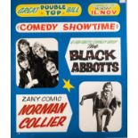 CIRCA 1960's/70's GOLDEN GARTER THEATRE - WYTHENSHAWE front of house poster BERNIE CLIFTON and THREE