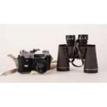 RUSSIAN ZENIT E SLR CAMERA with Helios 44-2 2/58 lens No 4599130 lens and leather case ans a