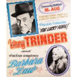CIRCA 1960's/70's GOLDEN GARTER THEATRE - WYTHENSHAWE front of house poster TOMMY TRINDER with
