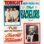CIRCA 1960's/70's GOLDEN GARTER THEATRE - WYTHENSHAWE front of house poster THE BACHELORS with guest