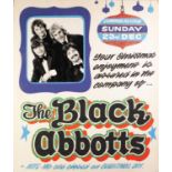 CIRCA 1960's/70's GOLDEN GARTER THEATRE - WYTHENSHAWE front of house poster THE BLACK ABBOTS and
