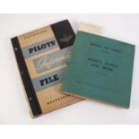 INTERESTING RAF - PILOTS FLYING LOG BOOK CIRCA 1942-43 for Pilot Officer Robert Lawson listing in