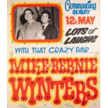 CIRCA 1960's/70's GOLDEN GARTER THEATRE - WYTHENSHAWE front of house poster MIKE & BERNIE WINTERS