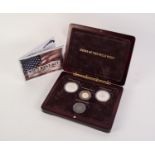 LONDON MINT OFFICE 'WILD WEST SET' OF ORIGINAL U.S.A. COINS FROM THE 1800s, the four coin set to