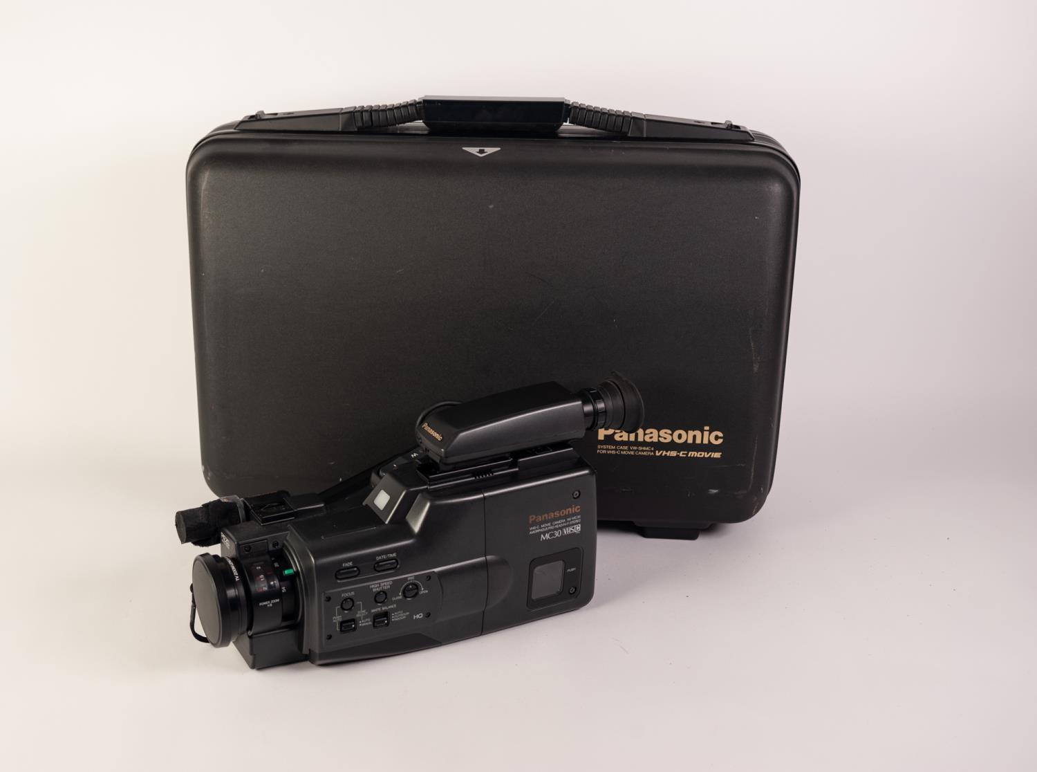 HARD PLASTIC CASED PANASONIC VHS - C MOVIE CAMERA