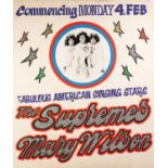 CIRCA 1960's/70's GOLDEN GARTER THEATRE - WYTHENSHAWE front of house poster THE SUPREMES - MARY