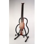 ARIA SIX STRING ?SILENT? GUITAR, 34? (86.4cm) long, in soft black case