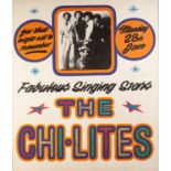 CIRCA 1960's/70's GOLDEN GARTER THEATRE - WYTHENSHAWE front of house poster THE CHI-LITES and two