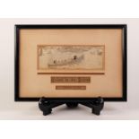 THOMAS STEVENS WOVEN SILK STEVENGRAPH ENTITLED CALLED TO THE RESCUE framed and glazed