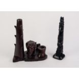 ?BOMA?, CANADIAN COMPOSITION FLAT BACK TOTEM CARVING, 11 ½? (29.2cm) high, together with a ?