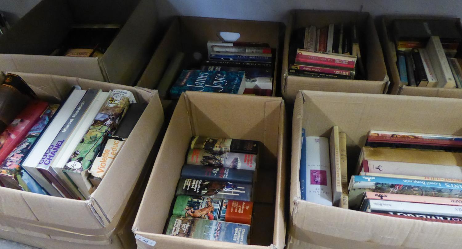 A SELECTION OF HARDBACK AND PAPERBACK BOOKS, VARIOUS AUTHORS AND SUBJECTS  (7 BOXES)