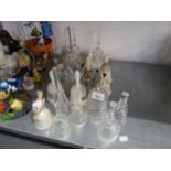 SELECTION OF DECORATIVE GLASS AND CHINA HANDBELLS (APPROXIMATELY 22)