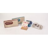 SET OF DE LA RUE BRAILLE PLAYING CARDS WITH INSTRUCTIONS, together with TWO SETS OF ?DOMINOES FOR