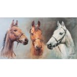 AFTER SUSAN. L. CRAWFORD COLOUR PRINT ?Arkle, Red Rum, Desert Orchid? 13 ½? x 24 ½? (34.3cm x 62.