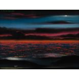 ROBERT (BOB) LITTLEFORD (b.1945) ACRYLIC Landscape at dusk Signed 10 ¾? x 14 ¼? (27.3cm x 36.2cm)
