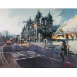 CHRISTIAN HOOK (b.1971) ARTIST SIGNED LIMITED EDITION COLOUR PRINT ON CANVAS ?Liverpool Lime