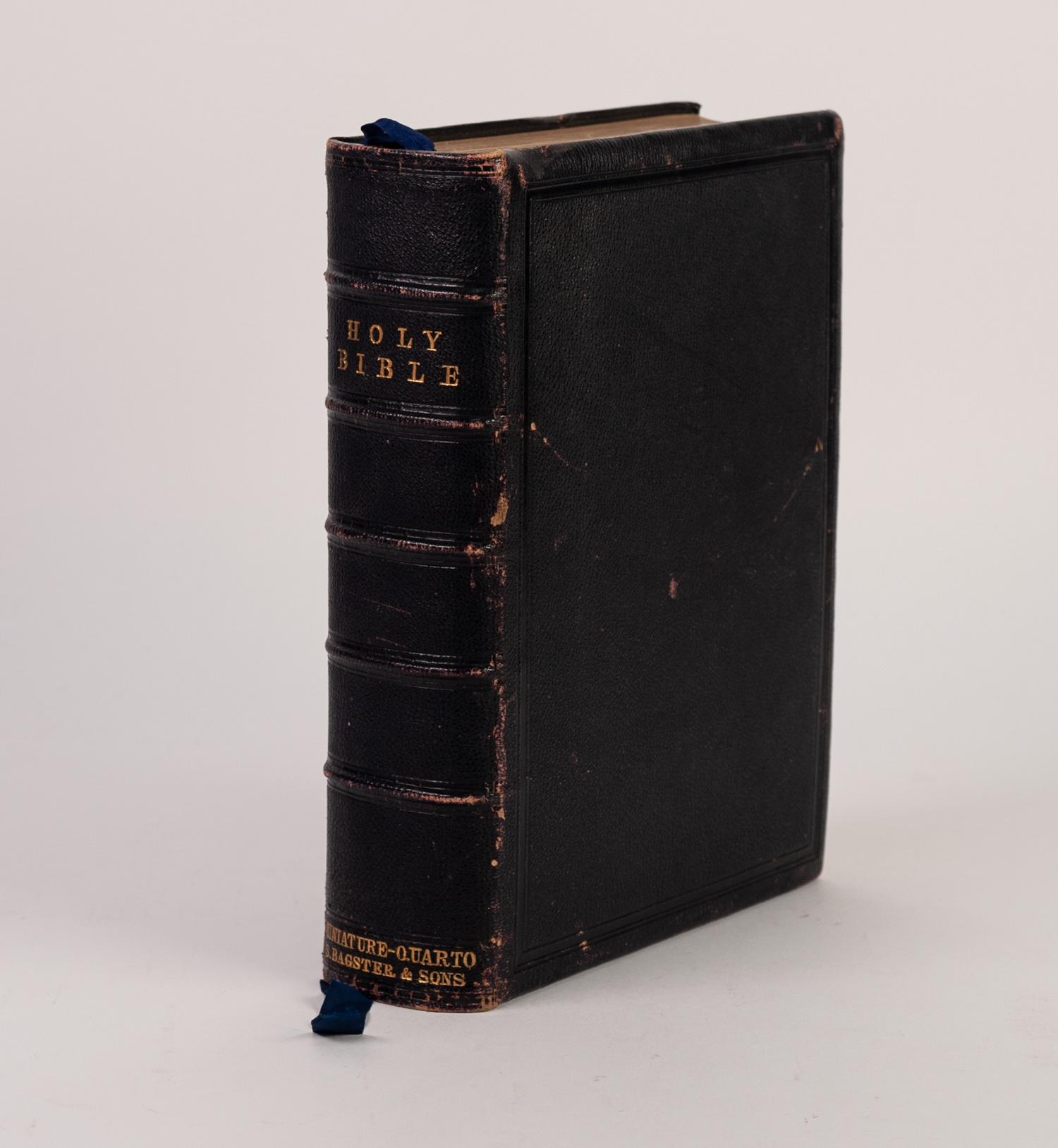 The Holy Bible, Old and New Testament, published London: ?SAMUEL BAGSTER and Sons?. Bound in full
