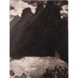 NORMAN JAQUES (1922-2014) TWO ARTIST SIGNED ETCHINGS WITH AQUATINT ?Caves, Pembrokeshire?, (1/15)