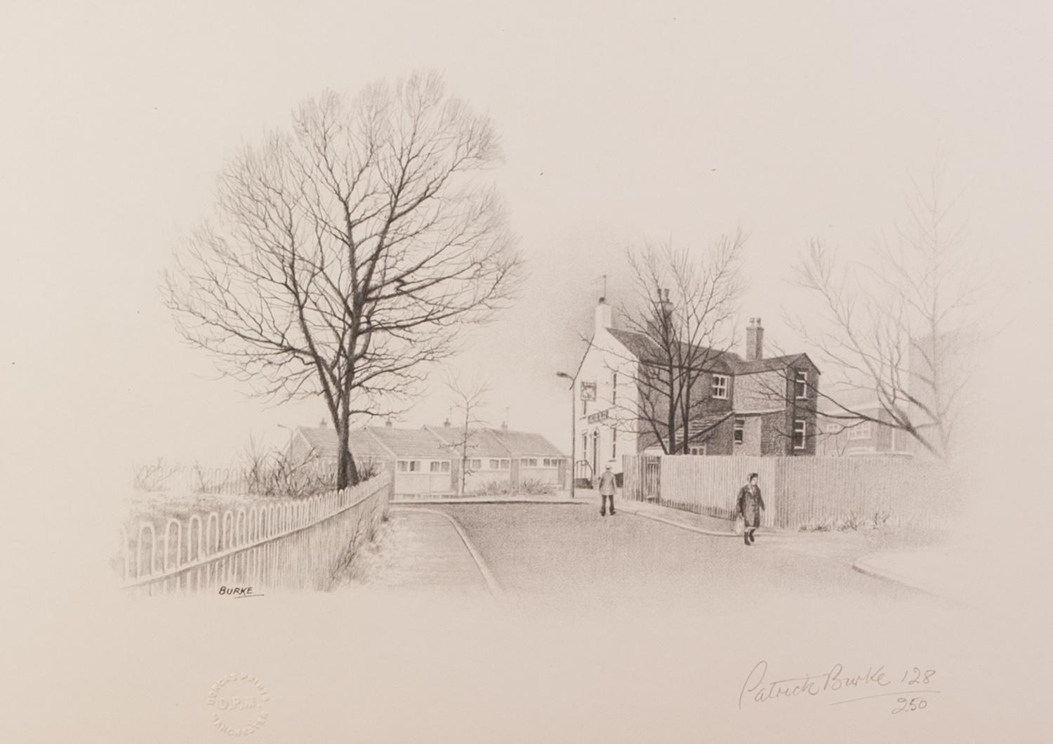 PATRICK BURKE (b.1932) PAIR OF ARTIST SIGNED LIMITED EDITION PRINTS OF PENCIL DRAWINGS Street scenes - Image 2 of 3