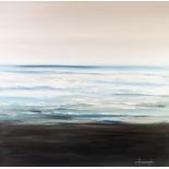 LYNNE TIMMINGTON (TWENTIETH/ TWENTY FIRST CENTURY) OIL ON CANVAS ?Evening Tide? Signed, titled to