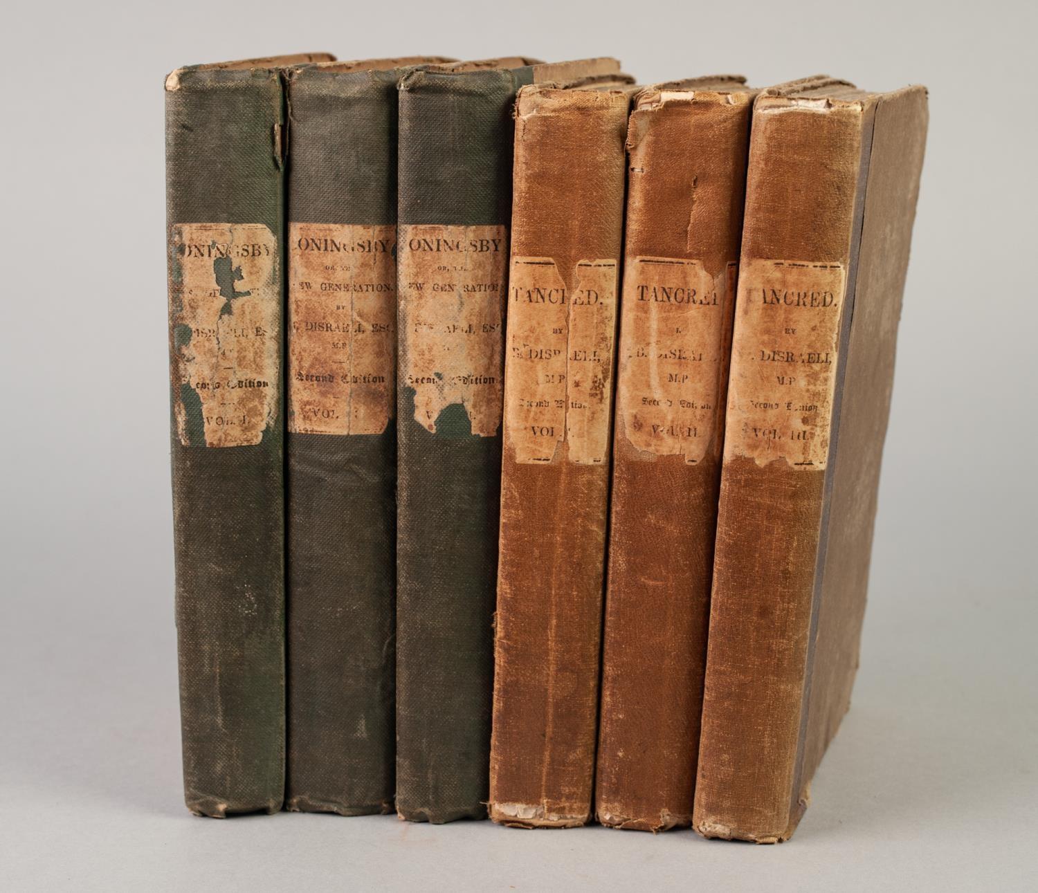 B DISRAELI, TANCRED AND THE NEW CRUSADE, 3 volumes, published Henry Colburn, 1847, second edition,