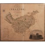 NINETEENTH CENTURY HAND COLOURED MAP OF CHESTER BY GREENWOOD & Co 22 ½? x 26 ¾? (57.1cm x 68cm)