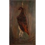 F.W.BAHARIE (NINETEENTH CENTURY) OIL PAINTING ON SOFTWOOD PANEL ?Bonny Moor Hen? Inscribed with