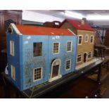 TWO OLD DOLLS HOUSES AND A SELECTION OF DOLL HOUSE FURNITURE