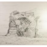 JOHN PICKING (b.1939) PENCIL DRAWING ?Study for Earthquake I? Signed, tilted and dated 27.IX.81