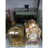 TWO DECORATIVE LIMITED EDITION CLOCKS, 'LAMPLIGHT LANE' AND 'TREASURES OF THE MORNING', FOUR OTHER