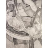 HARRIETT HORNBY (TWENTIETH/ TWENTY FIRST CENTURY) PENCIL DRAWING ?Still-life (with bra)? Signed