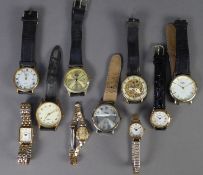 TEN VARIOUS, MOSTLY QUARTZ Ingersoll, Reflex, Record, Sekonda, Rotary and other gentleman's and